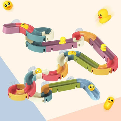 DIY Bath Slide Tracks & Ducks - Rainbow Shower Water Toy for Kids