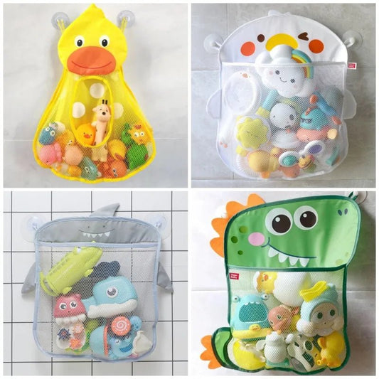 Duck & Frog Baby Shower Net Toy Storage, Suction Cup Organizer