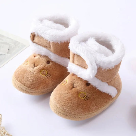 Baywell Autumn Winter Newborn Boots - Soft Sole Fur, 0-18M