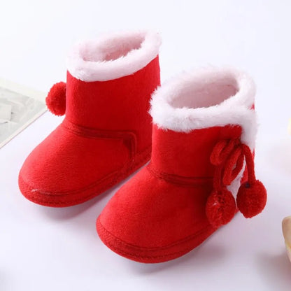 Baywell Autumn Winter Newborn Boots - Soft Sole Fur, 0-18M