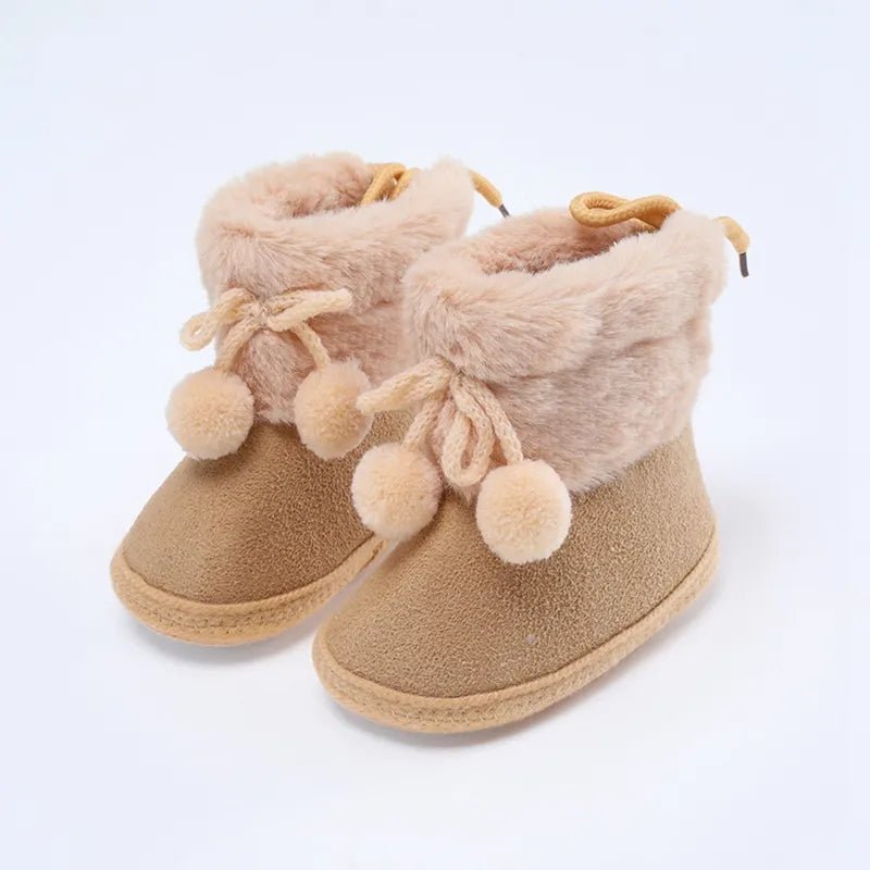 Baywell Furry Winter Snow Boots – Cozy Anti-Slip Baby Boots (0–18 Months)