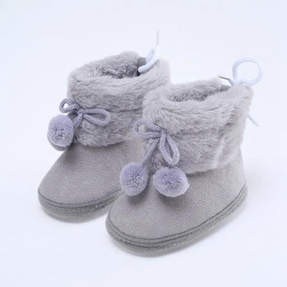 Baywell Furry Winter Snow Boots – Cozy Anti-Slip Baby Boots (0–18 Months)