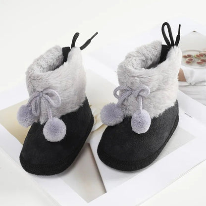 Baywell Furry Winter Snow Boots – Cozy Anti-Slip Baby Boots (0–18 Months)