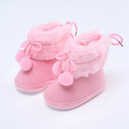 Baywell Furry Winter Snow Boots – Cozy Anti-Slip Baby Boots (0–18 Months)