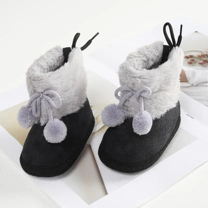Baywell Furry Winter Snow Boots – Cozy Anti-Slip Baby Boots (0–18 Months)