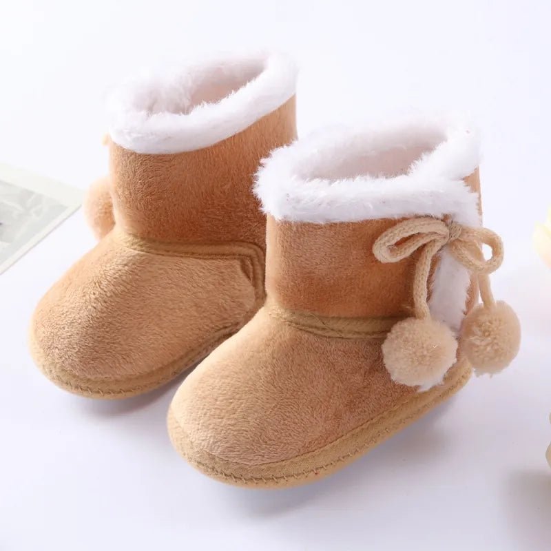 Baywell Autumn Winter Newborn Boots - Soft Sole Fur, 0-18M