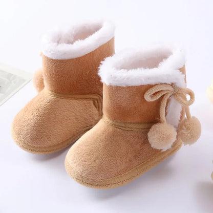 Baywell Autumn Winter Newborn Boots - Soft Sole Fur, 0-18M