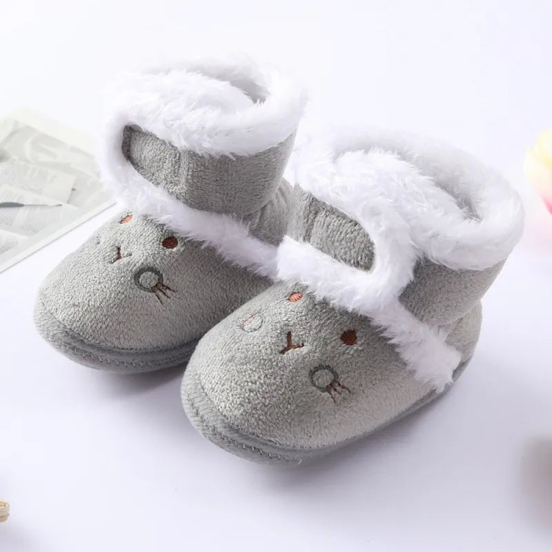 Baywell Autumn Winter Newborn Boots - Soft Sole Fur, 0-18M