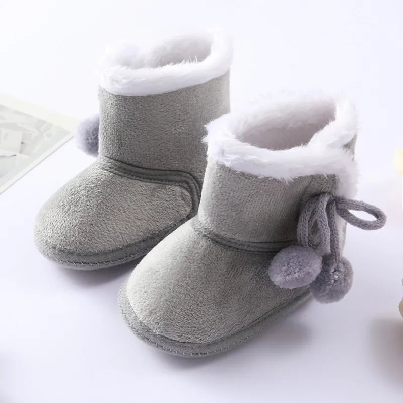 Baywell Autumn Winter Newborn Boots - Soft Sole Fur, 0-18M