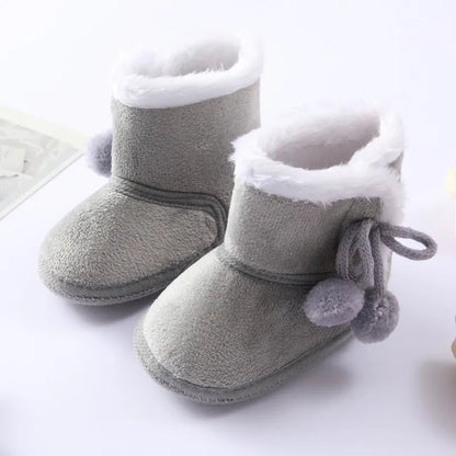 Baywell Autumn Winter Newborn Boots - Soft Sole Fur, 0-18M