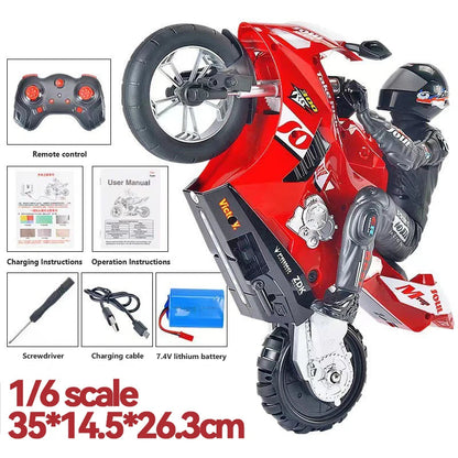 High-Speed 1:10 RC Racing Motorcycle for Kids