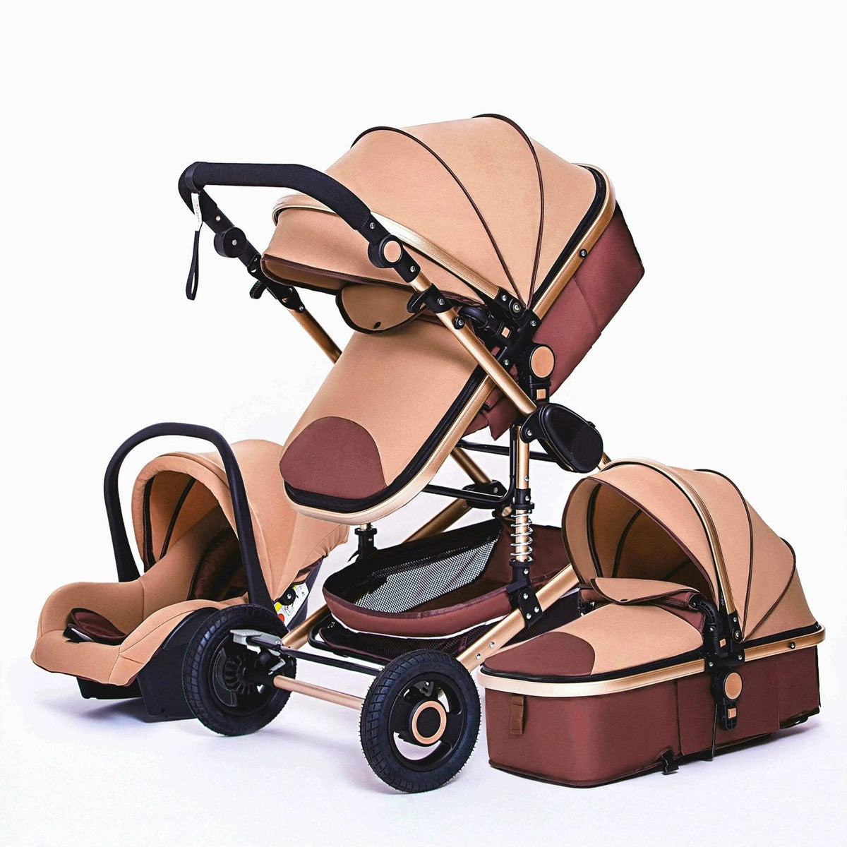 Multifunctional 3-in-1 Baby Stroller: Luxury High Landscape Folding Carriage