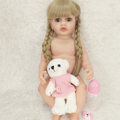 55cm Full Silicone Reborn Doll - Long Hair Betty Princess