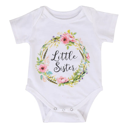 Little & Big Sister Match Jumpsuit Romper and T Shirt Family Outfits