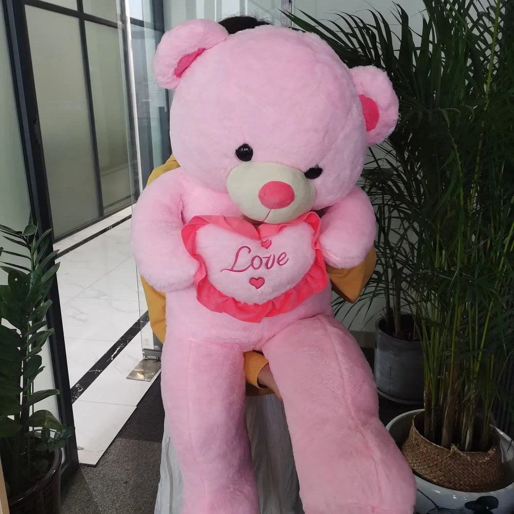 Big Pink Teddy Bear Plush (80/100 cm) – Ultra-Soft Gift