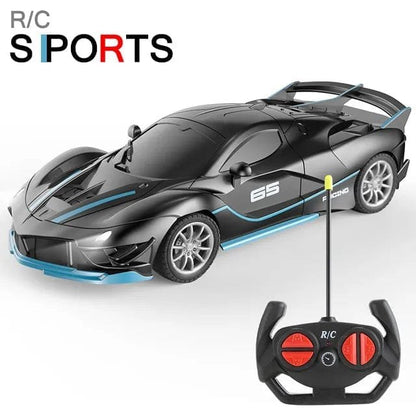 1/18 RC Sports Car with LED Light - 2.4G High-Speed Drift Toy