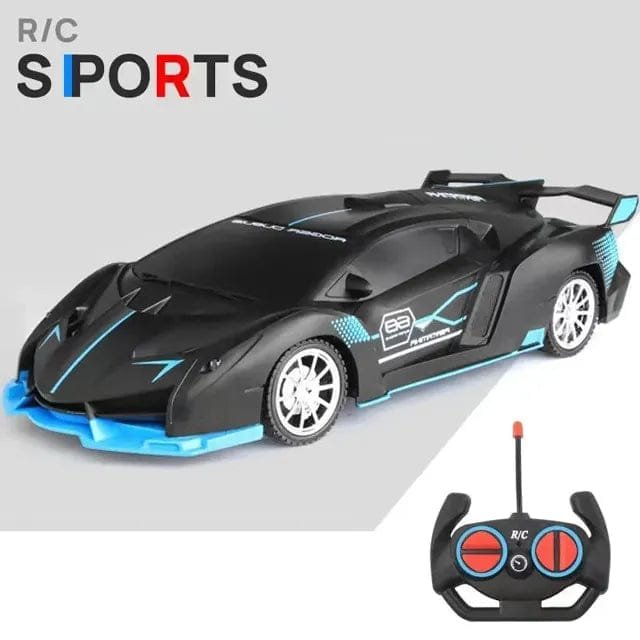 1/18 RC Sports Car with LED Light - 2.4G High-Speed Drift Toy