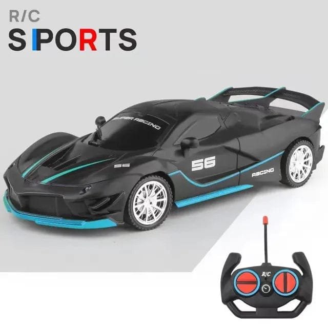 1/18 RC Sports Car with LED Light - 2.4G High-Speed Drift Toy