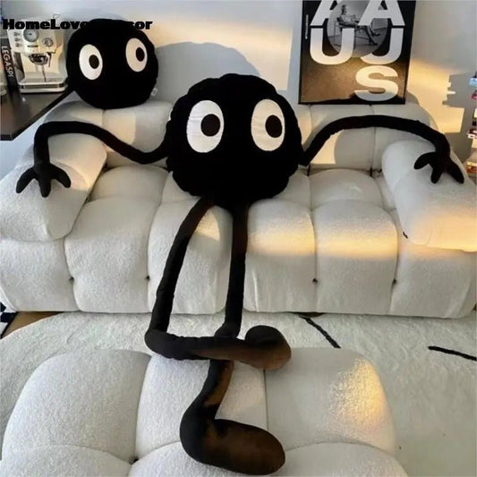 Black Coal Ball Plush Sofa Pillow - Creative Gift & Photo Prop