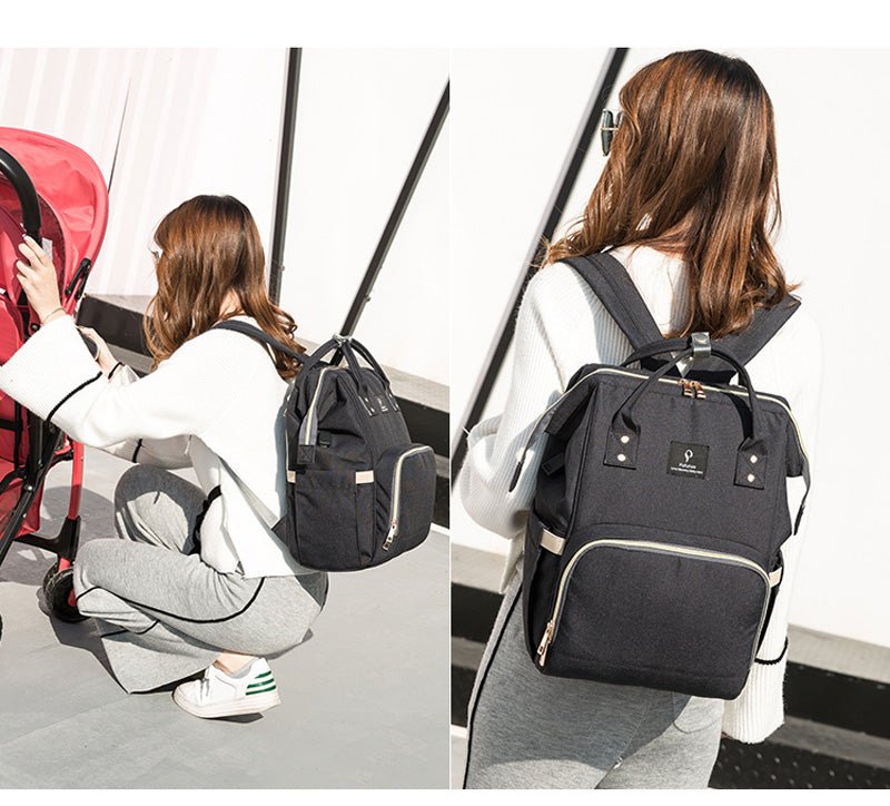 Baby Diaper Bag With USB Interface Large Capacity Waterproof Nappy Bag
