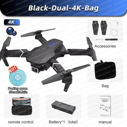 New E88Pro RC Drone - 4K, Dual HD Camera, Foldable RC Helicopter, Kid Gift Toy