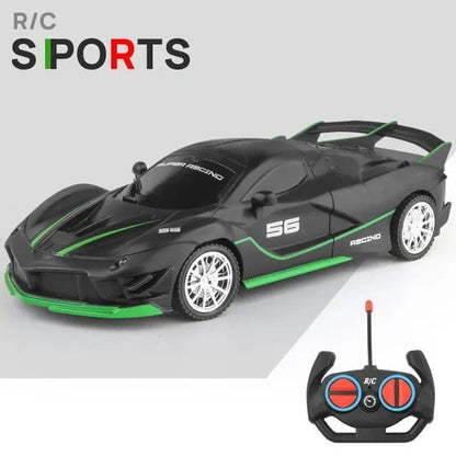 1/18 RC Sports Car with LED Light - 2.4G High-Speed Drift Toy
