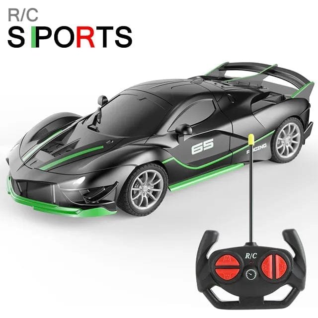 1/18 RC Sports Car with LED Light - 2.4G High-Speed Drift Toy