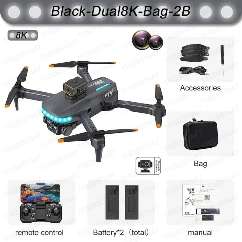New P15 Mini Drone - 4K, 8K Camera, Obstacle Avoidance, Foldable Quadcopter