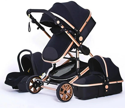 Multifunctional 3-in-1 Baby Stroller: Luxury High Landscape Folding Carriage