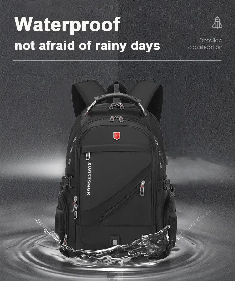 Waterproof 17 Inch Laptop Backpack with USB Charging