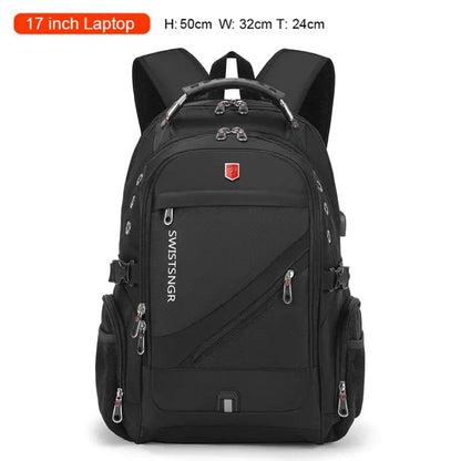Waterproof 17 Inch Laptop Backpack with USB Charging
