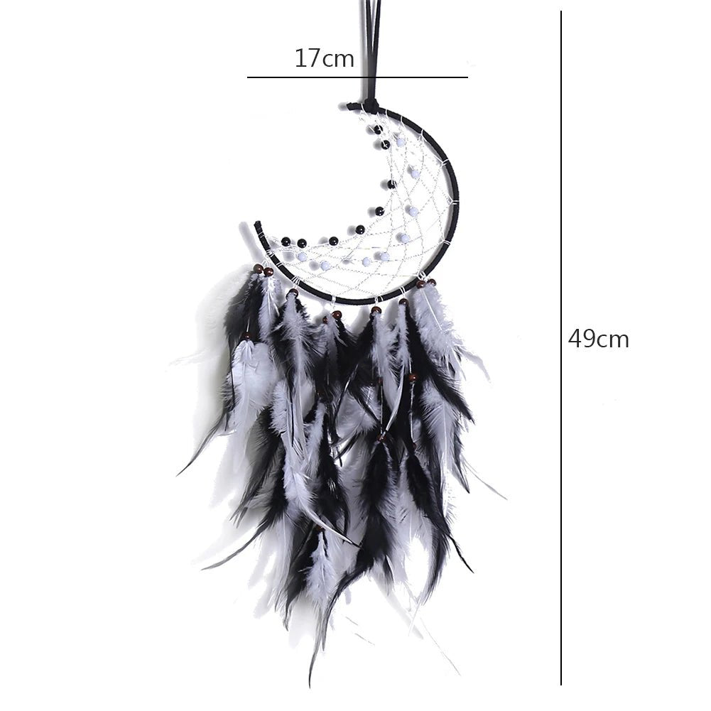 Handmade Indian Dream Catcher with Rattan & Feathers