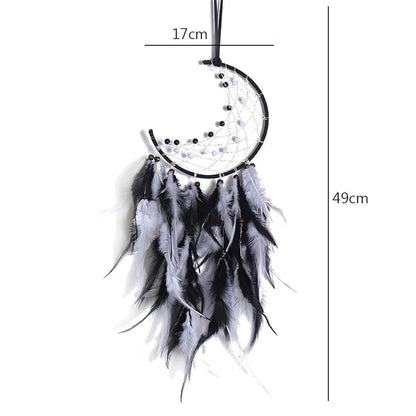 Handmade Indian Dream Catcher with Rattan & Feathers