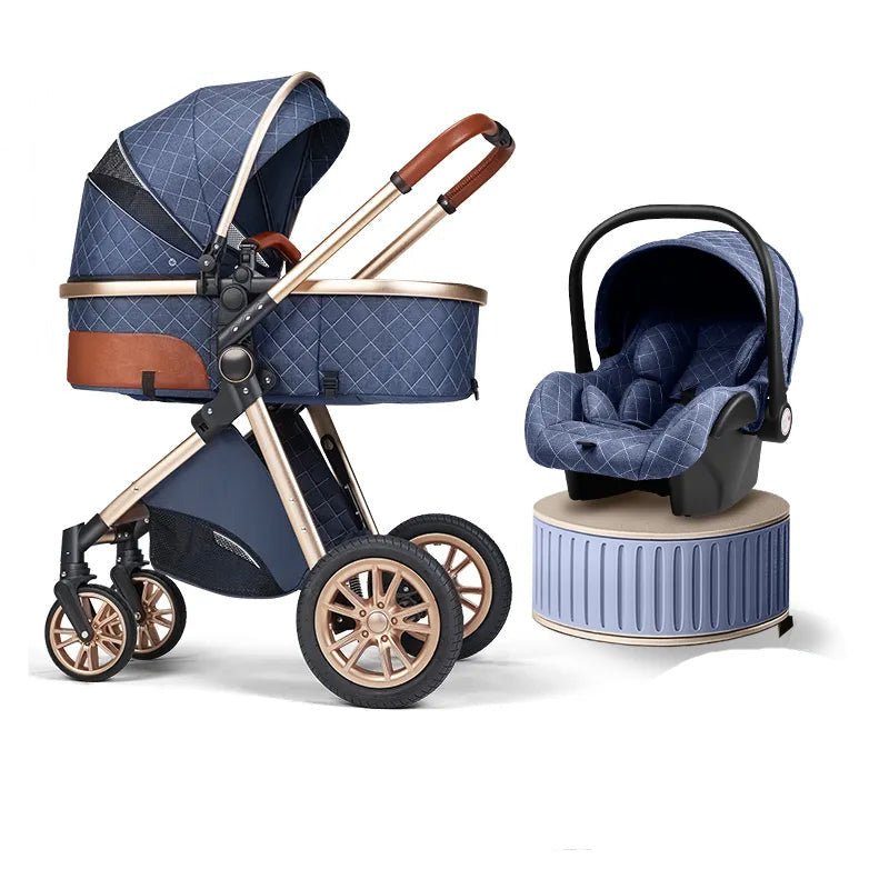 Multi-functional 3-in-1 Baby Stroller: High Landscape, Reclining, Lightweight