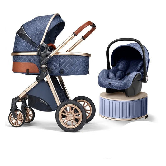 Multi-functional 3-in-1 Baby Stroller: High Landscape, Reclining, Lightweight