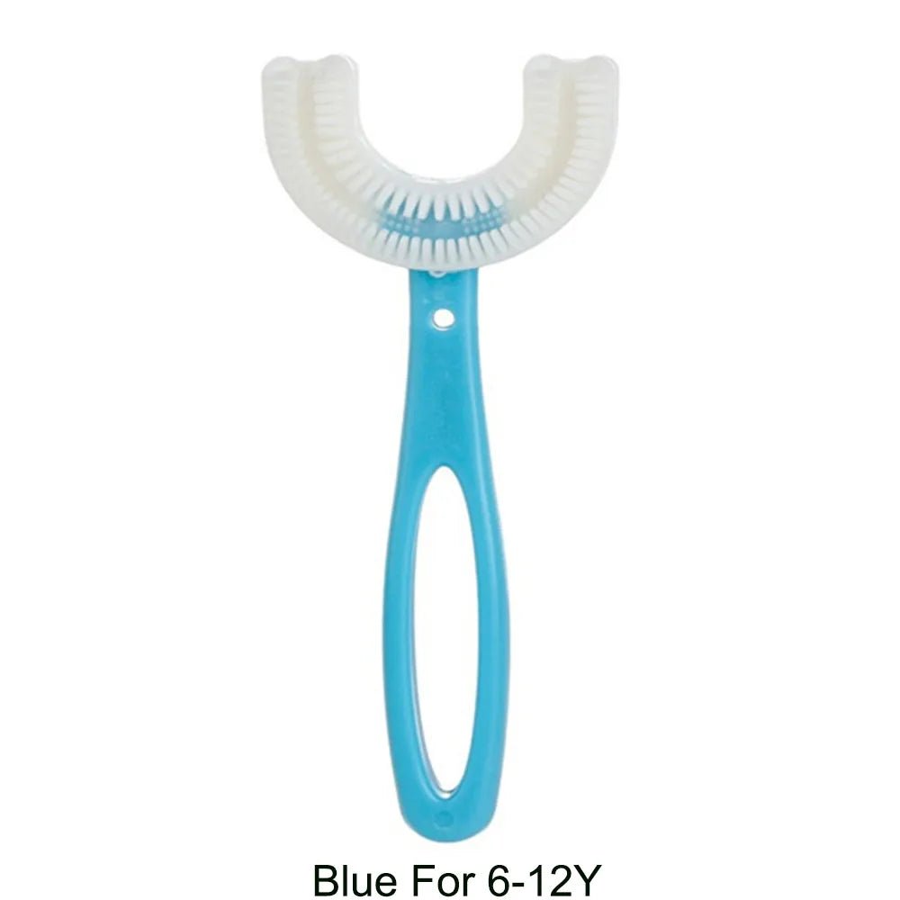 360-Degree U-Shaped Children's Toothbrush - Silicone Teeth Cleaner
