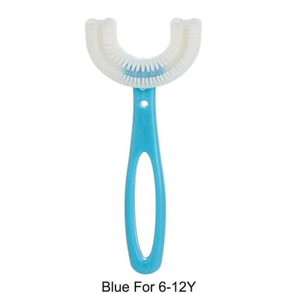 360-Degree U-Shaped Children's Toothbrush - Silicone Teeth Cleaner