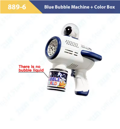 Astronaut Bubble Gun Machine – 5000+ Bubbles/Min, LED, Leak-Proof