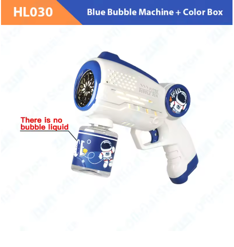 Astronaut Bubble Gun Machine – 5000+ Bubbles/Min, LED, Leak-Proof