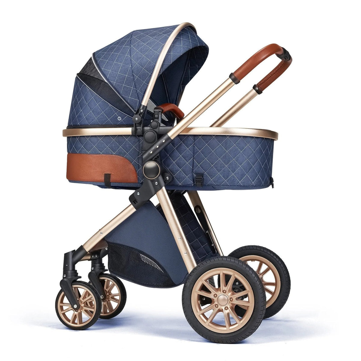 Multi-functional 3-in-1 Baby Stroller: High Landscape, Reclining, Lightweight
