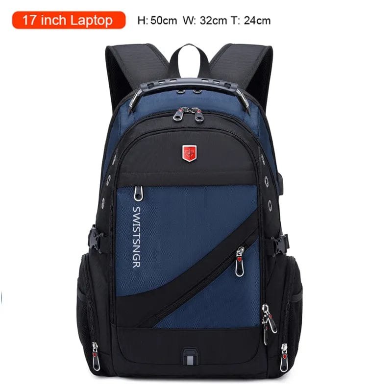Waterproof 17 Inch Laptop Backpack with USB Charging