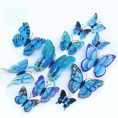 12pc 3D Double Layer Butterflies - DIY Magnet Wall Art