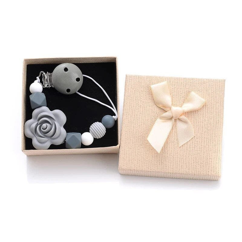 Personalized Baby Pacifier Clips with Name - Silicone Beaded Chain