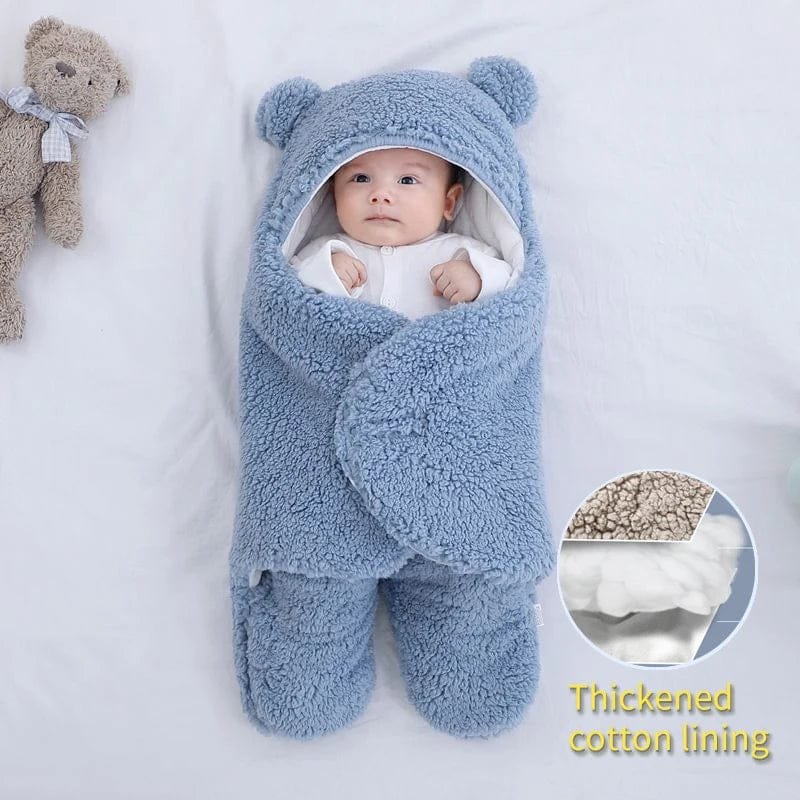 Thick Fleece Newborn Sleep Bag with Cotton Lining