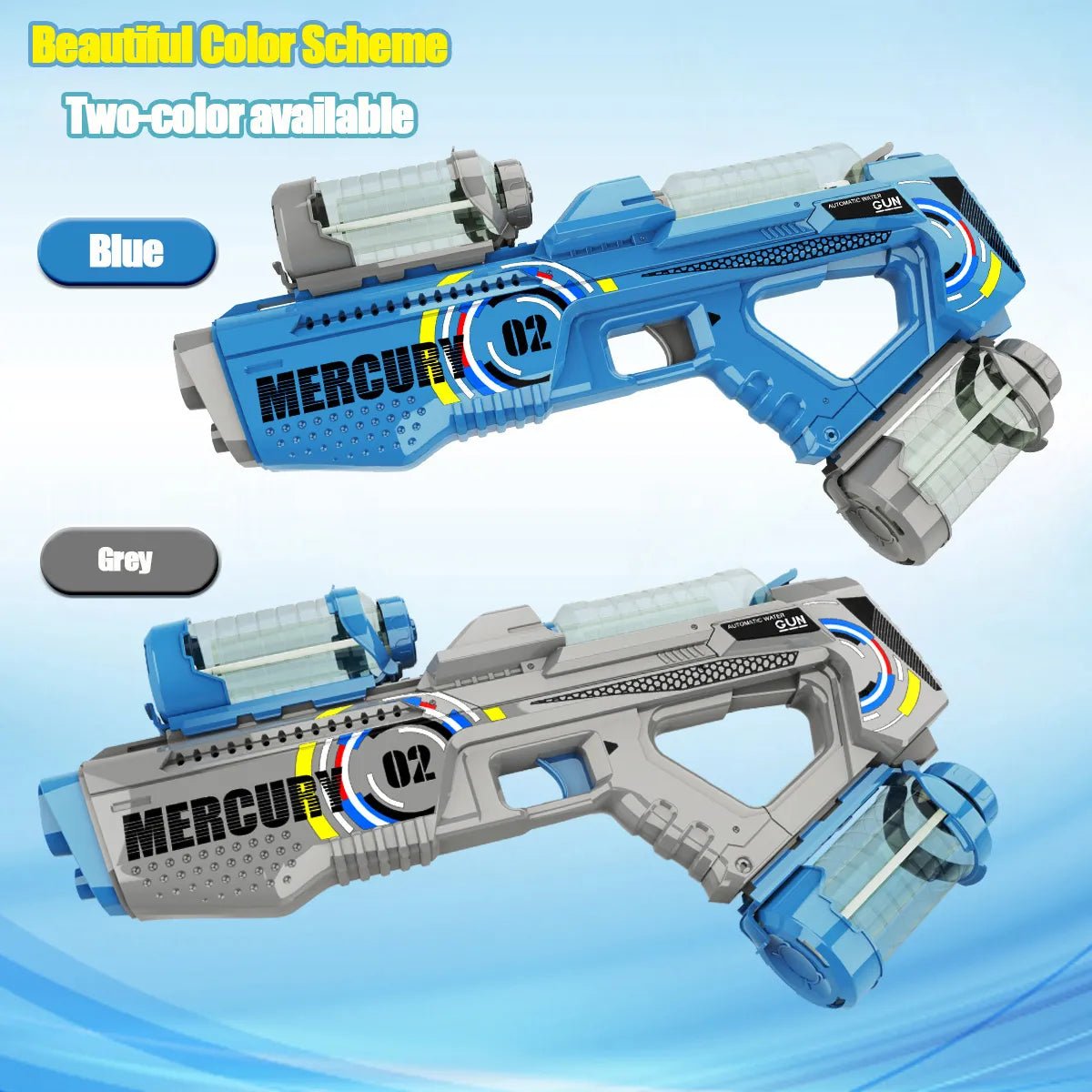 Automatic Water Gun with Light for Kids' Summer Fun