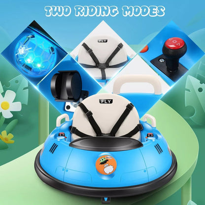 Kids Ride-On Bumper Car with 360° Spin