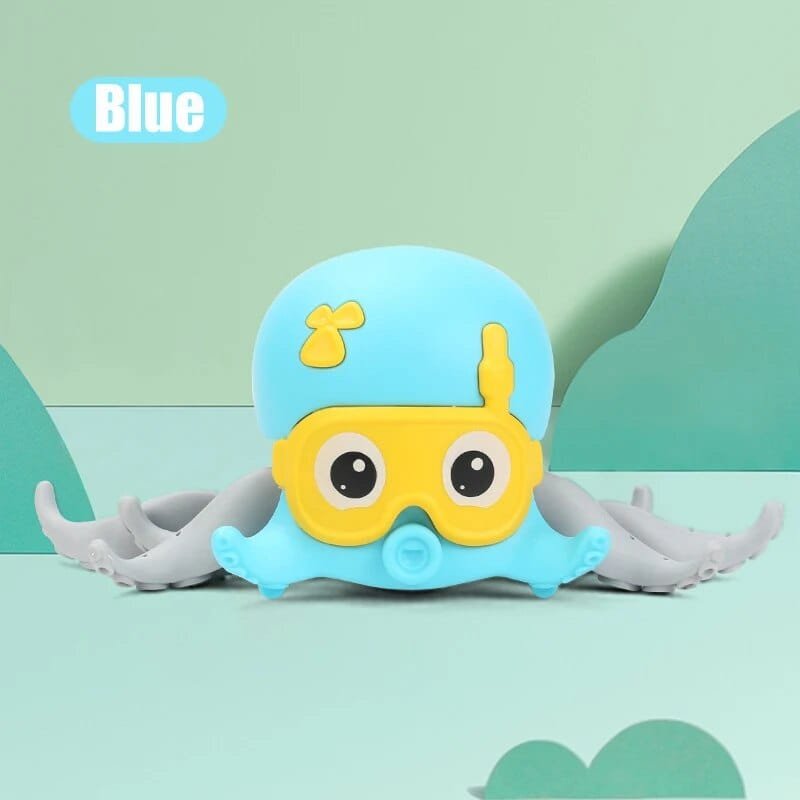 Octopus & Baby Shark Bath Toys with Zipper Play Feature