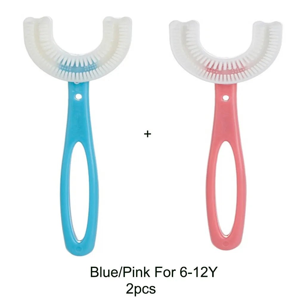 360-Degree U-Shaped Children's Toothbrush - Silicone Teeth Cleaner