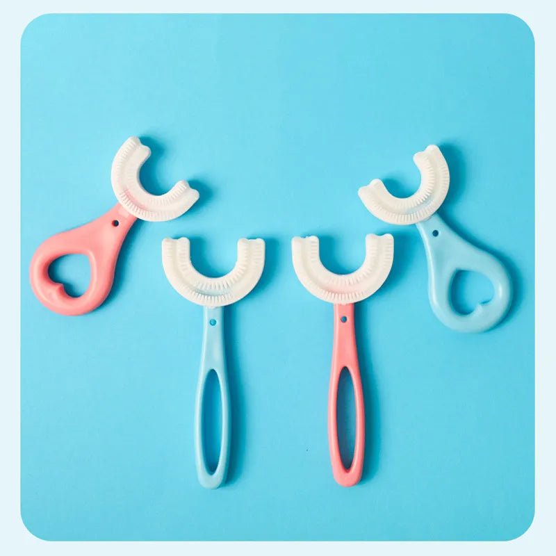 360-Degree U-Shaped Children's Toothbrush - Silicone Teeth Cleaner