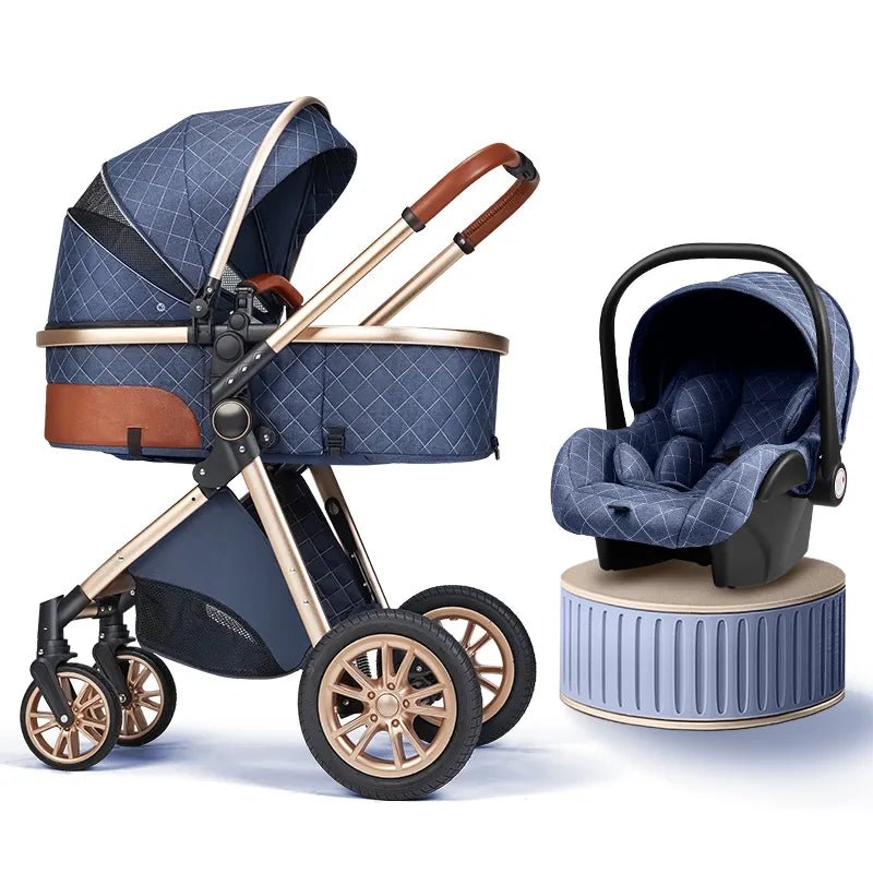 Multi-functional 3-in-1 Baby Stroller: High Landscape, Reclining, Lightweight